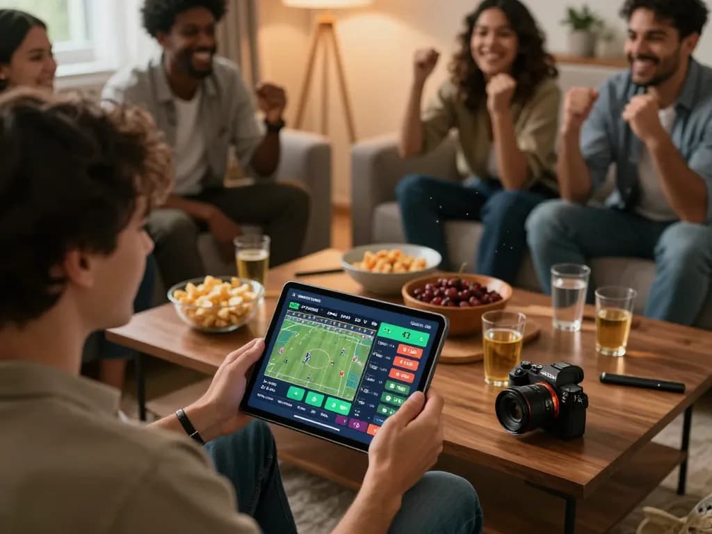 Place bets and analyze odds on RED88 sports betting app while enjoying a lively home atmosphere.