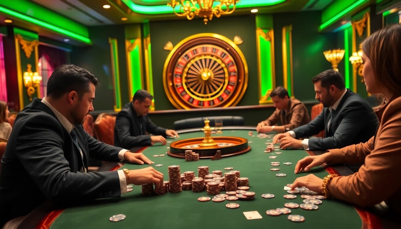 Engage in an exciting poker game at https://mm88.observer/ featuring luxury chips and vibrant playing cards.