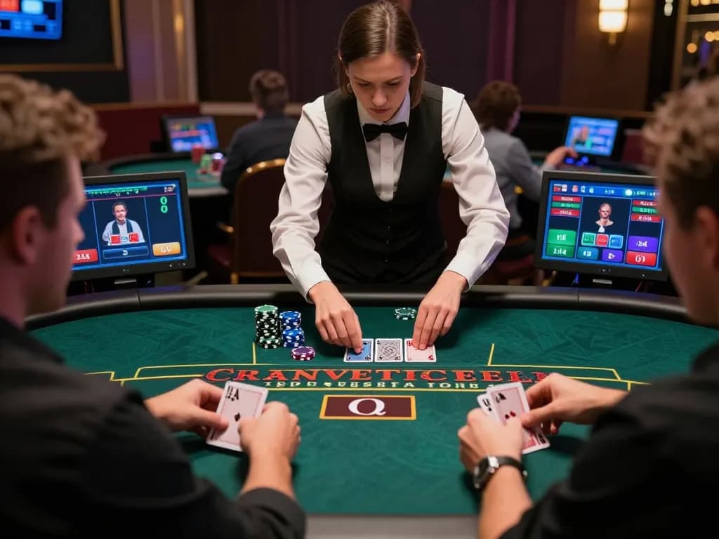 Experience online blackjack action at 888new with interactive gameplay and stylish dealer.