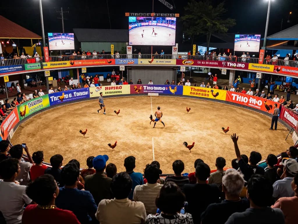 Experience the thrill of đá gà thomo with live cockfighting matches and vibrant atmosphere.