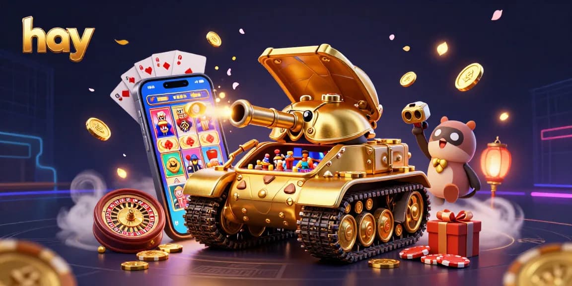 Experience the excitement of hay with a vibrant 3D casino scene featuring a golden beetle tank!