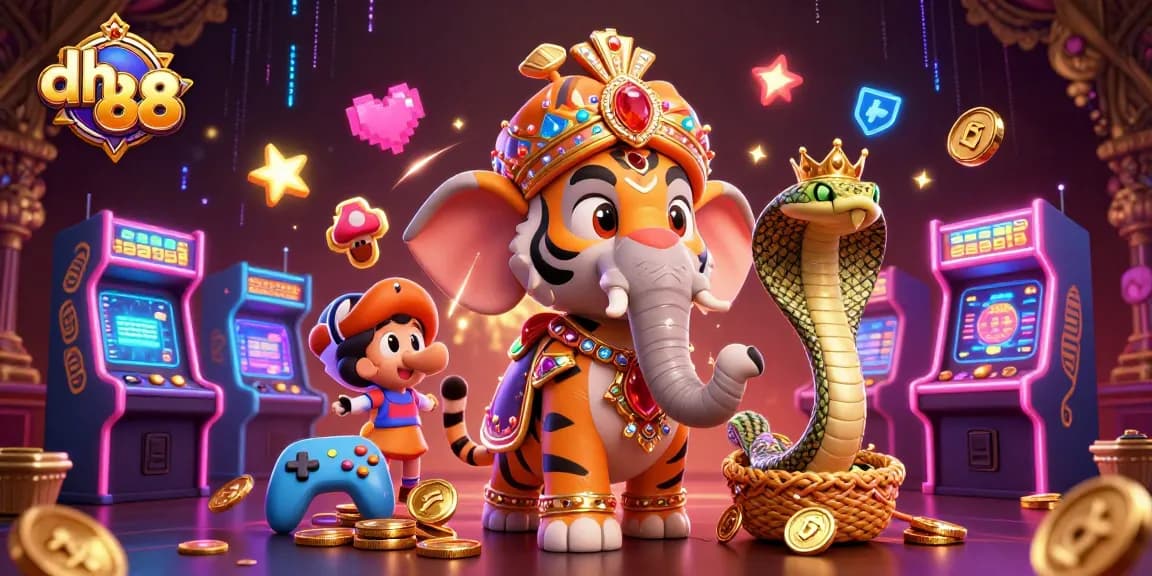 Engage with dh 88's thrilling casino experience featuring vibrant characters and game elements.