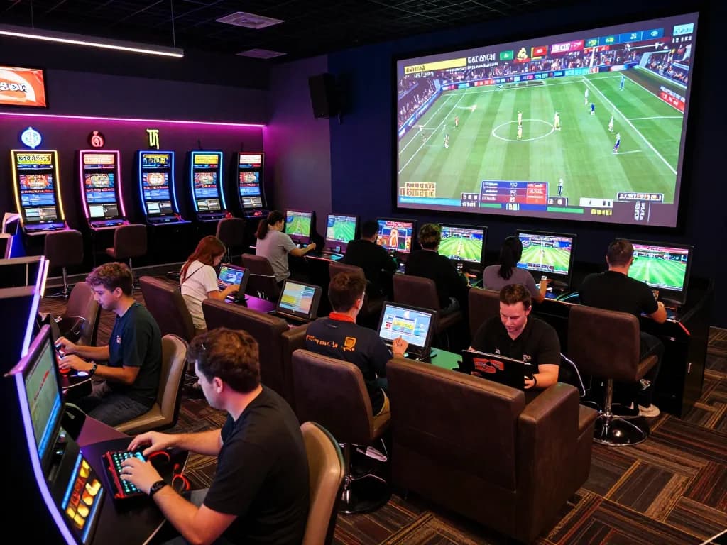 F168 players engaging in exciting live sports betting, capturing the dynamic atmosphere of the event.