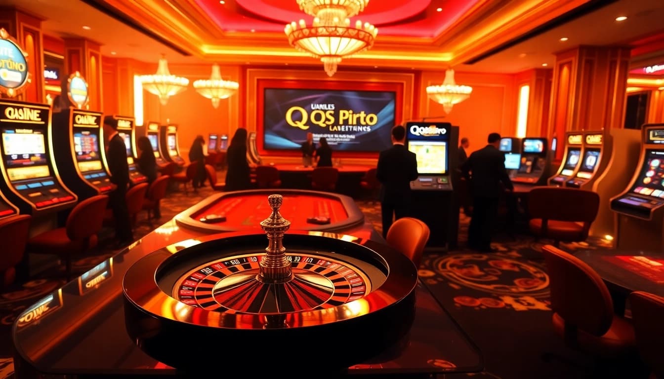 Experience thrilling gambling on https://qq88pro.vip/ with a luxurious casino atmosphere featuring roulette and slot machines.
