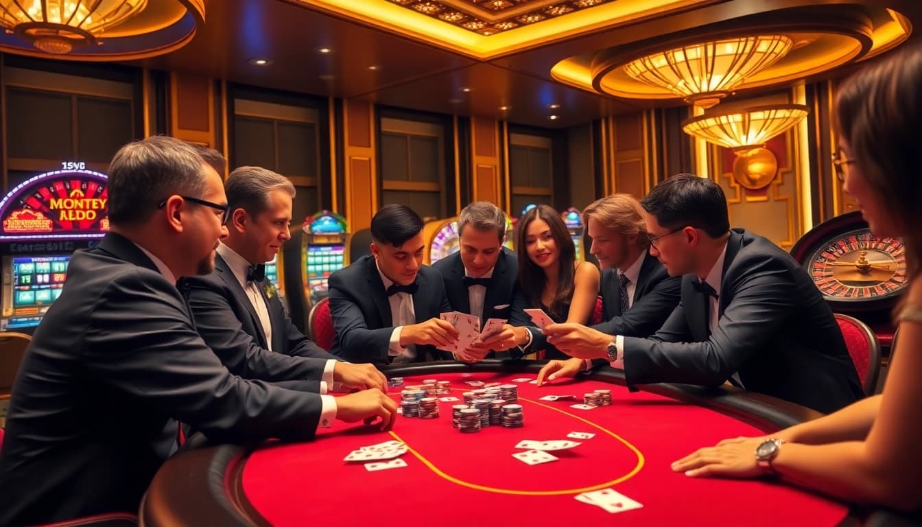 Experience luxury gaming at https://188v.bz/ with an exciting poker scene full of chips and cards.