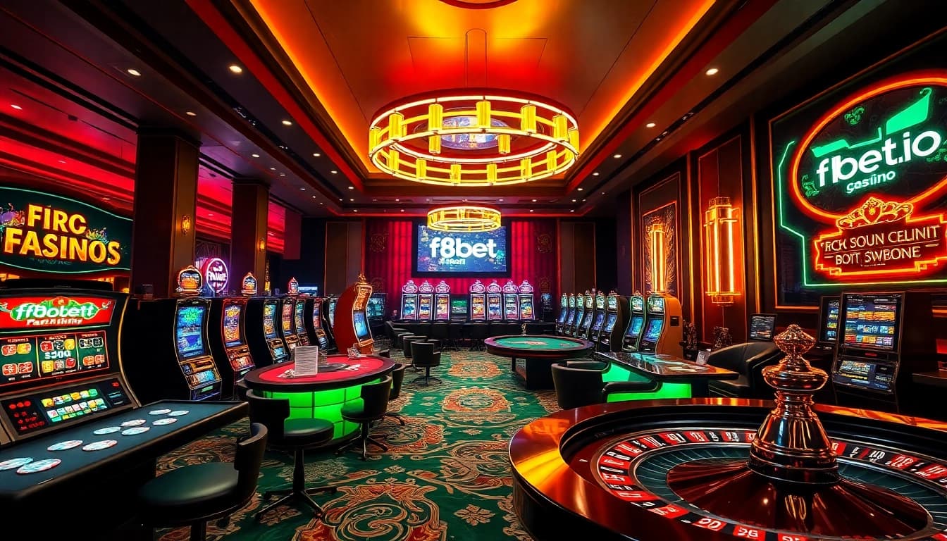 Experience the thrill of f8bet.io with exciting gambling action at luxurious casino tables.