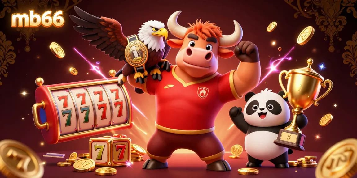 Engage with mt66 players showcasing a victorious bull in vibrant casino-themed animation.