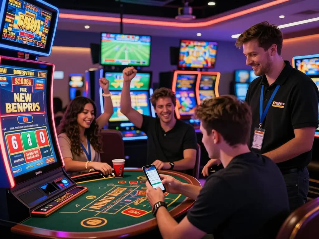 Exciting online gaming environment at SC88, showcasing players winning and engaging with mobile app in vibrant casino atmosphere.