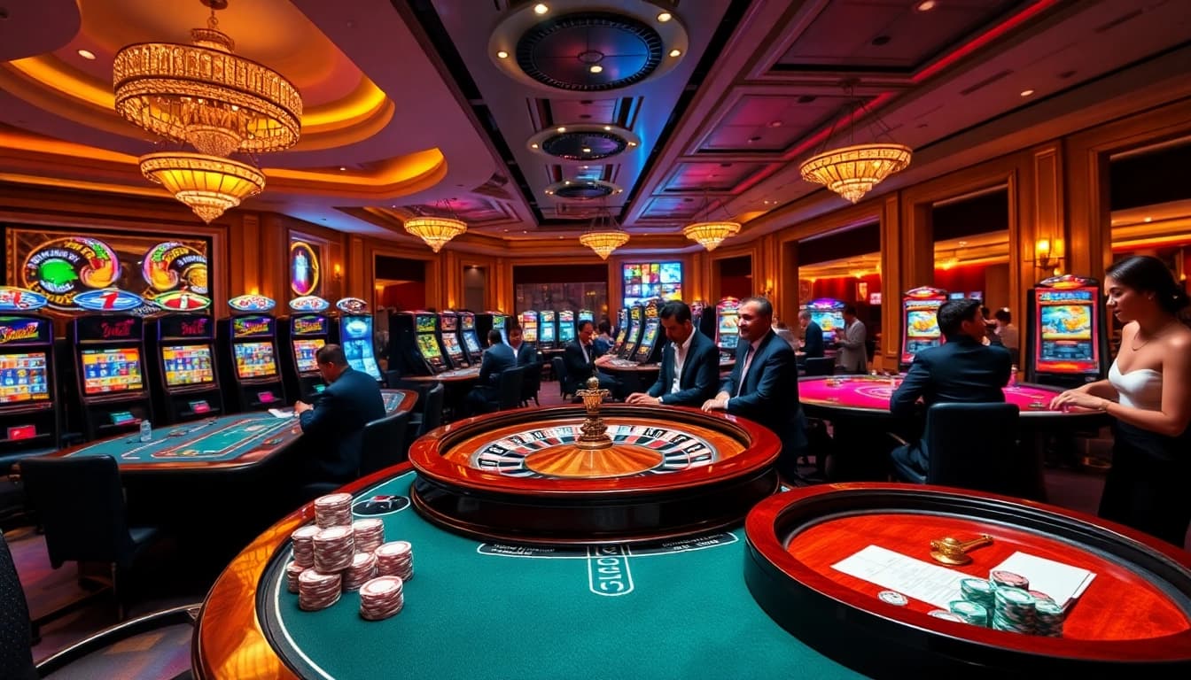 Experience the thrill of gaming at s666hn.com with vibrant casino tables and high-stakes betting action.