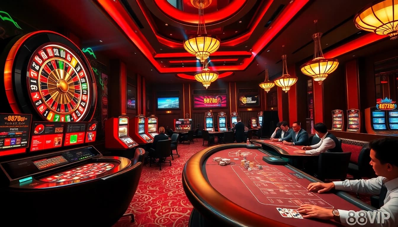 Experience the thrilling atmosphere of Nhà Cái 68VIP Có Uy Tín with engaging casino action and vibrant gaming elements.