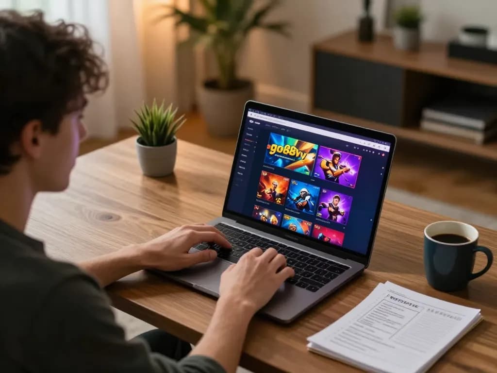 Engaging in strategic gameplay on go88vv online casino platform with immersive interface and cozy setup