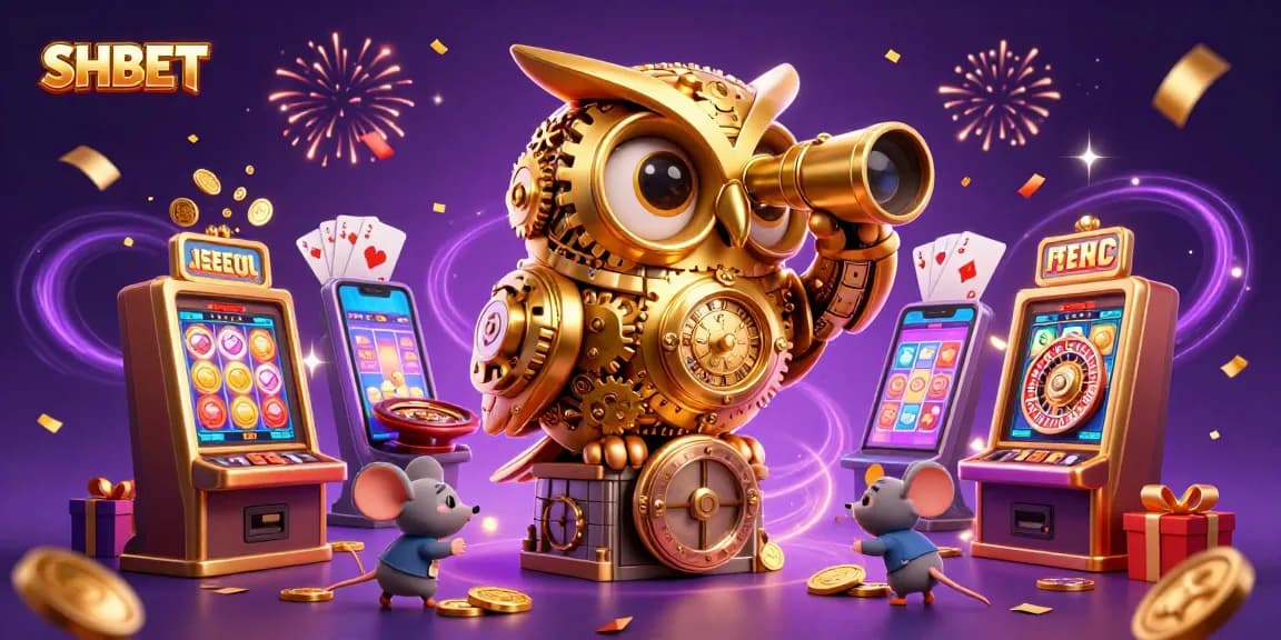 Experience the thrill of SHBET with a vibrant casino illustration featuring exciting gaming elements.