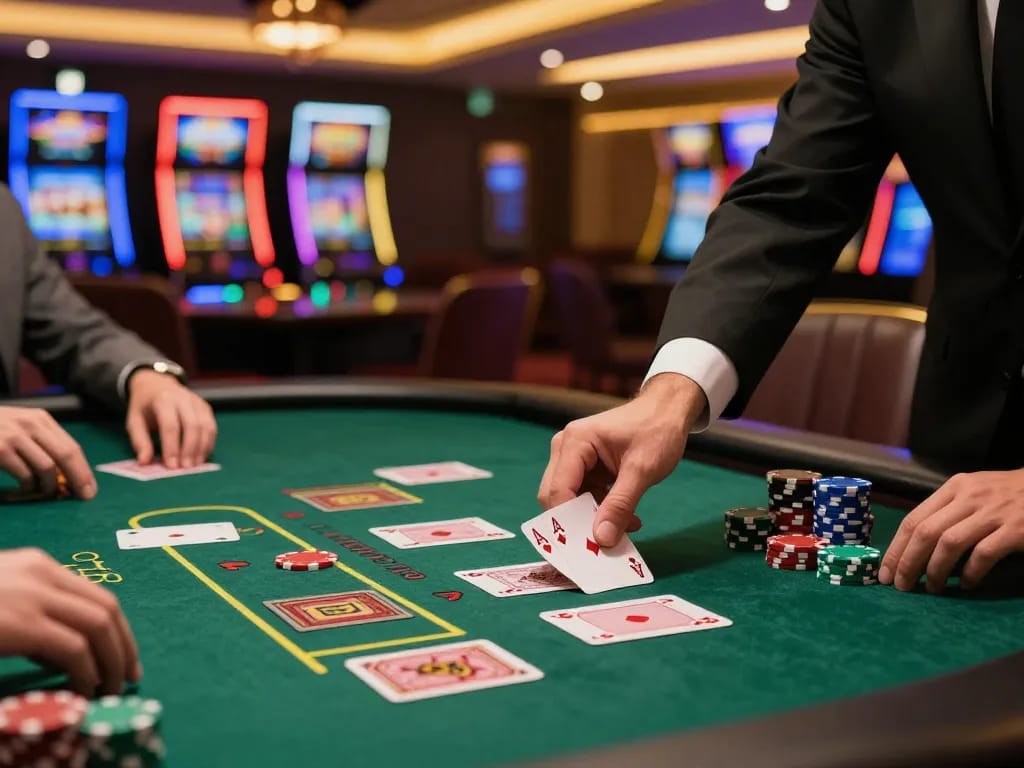 Players strategizing at the blackjack table at 789club with winning hands visible