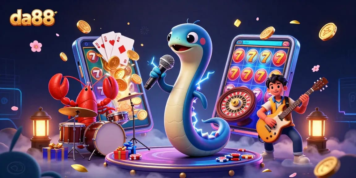 Experience the vibrant underwater casino scene with da88 featuring thrilling slots and dynamic characters.