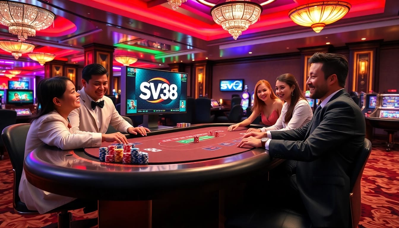 Experience exhilarating games at SV 388 with vibrant casino tables and exciting gambling action.