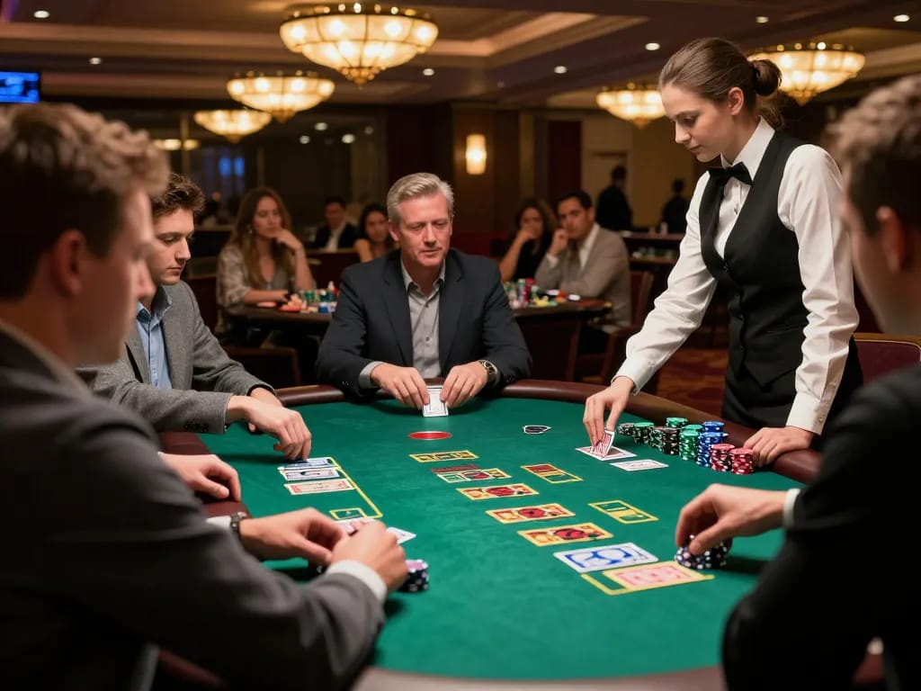 Players at TG88's blackjack table experiencing intense gameplay and strategic decision-making.