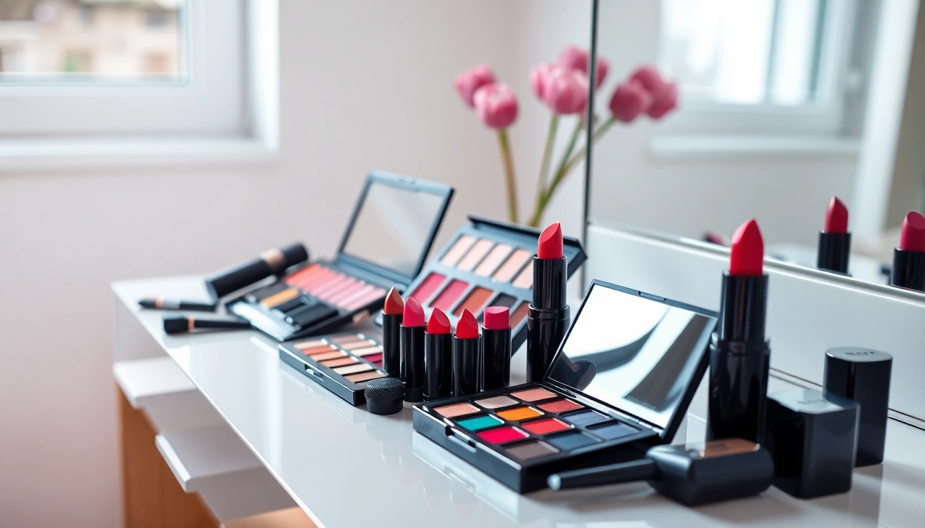 Showcase high-quality makeup wholesale products beautifully organized on a vanity.