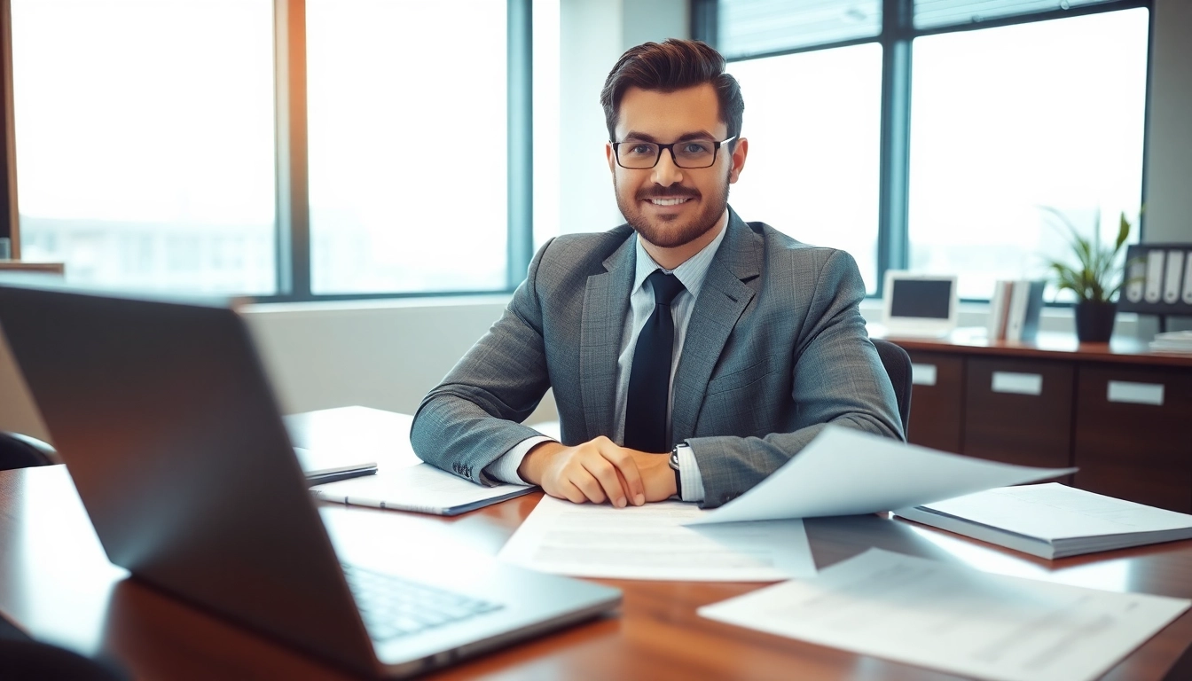 Clearwater truck accident lawyer consulting clients in a bright, professional setting.
