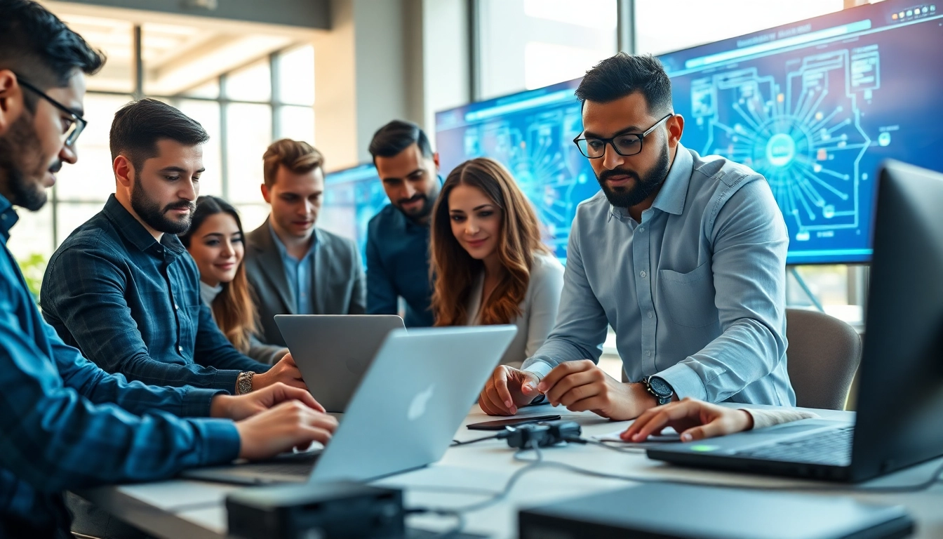 Offering msp companies near me solutions in a professional office environment with a collaborative tech team.
