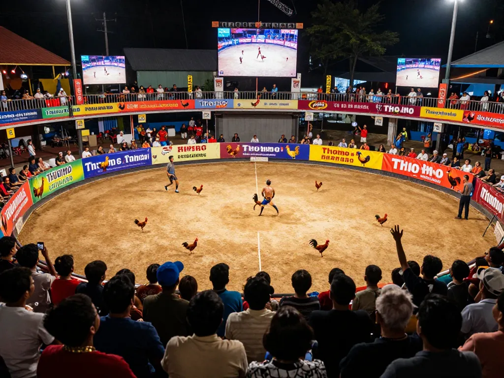 Experience the thrill of đá gà thomo with live cockfighting matches and vibrant atmosphere.