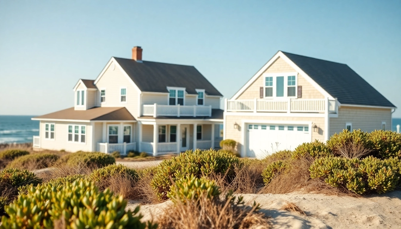 Cape Cod homes showcasing a stunning architectural expansion and garage in a coastal setting