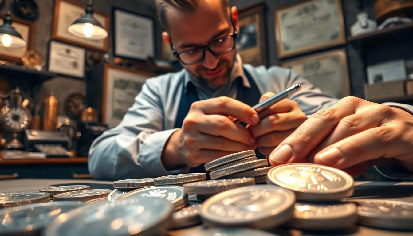 Valuta compro argento in un laboratorio professionale con strumenti eleganti.
