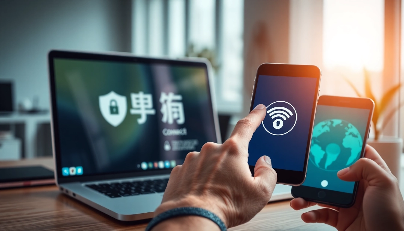 快连下载实际使用中：用户在多设备上连接 VPN 以实现安全浏览。