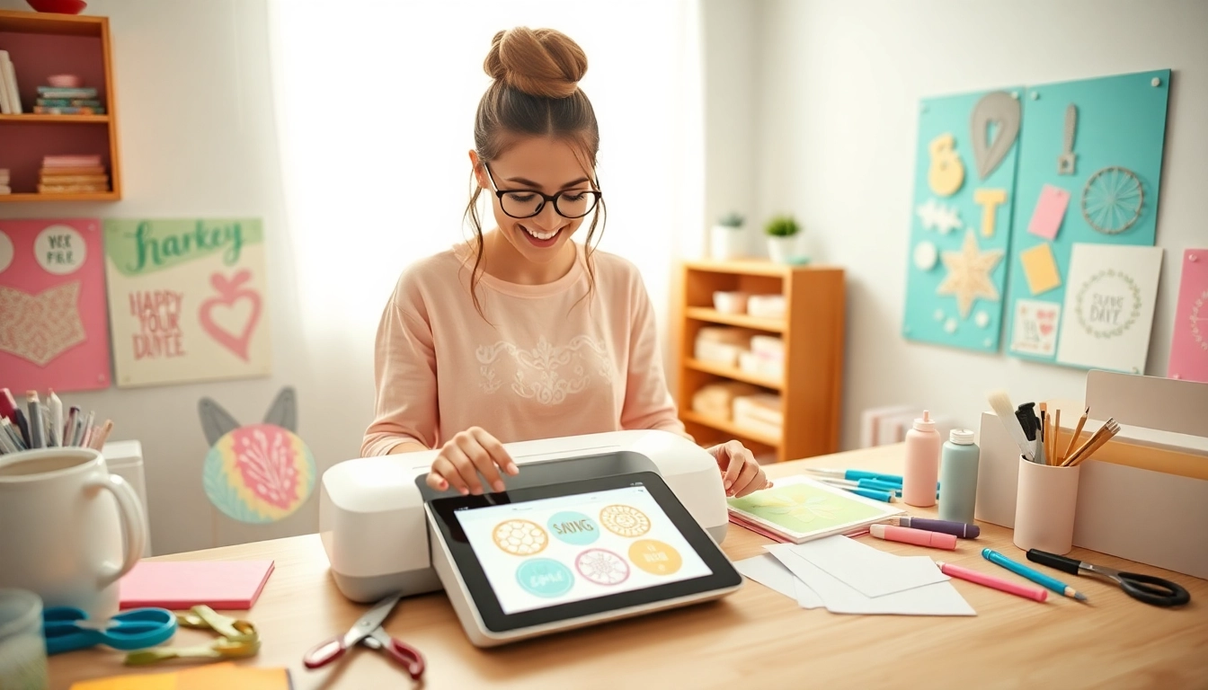 Cricut SVG files creatively displayed in a vibrant crafting workspace.