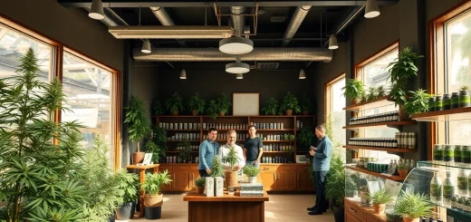 Interacting at Weedmaps Lloret de Mar showcasing vibrant cannabis products.