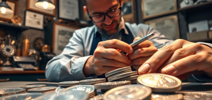 Valuta compro argento in un laboratorio professionale con strumenti eleganti.