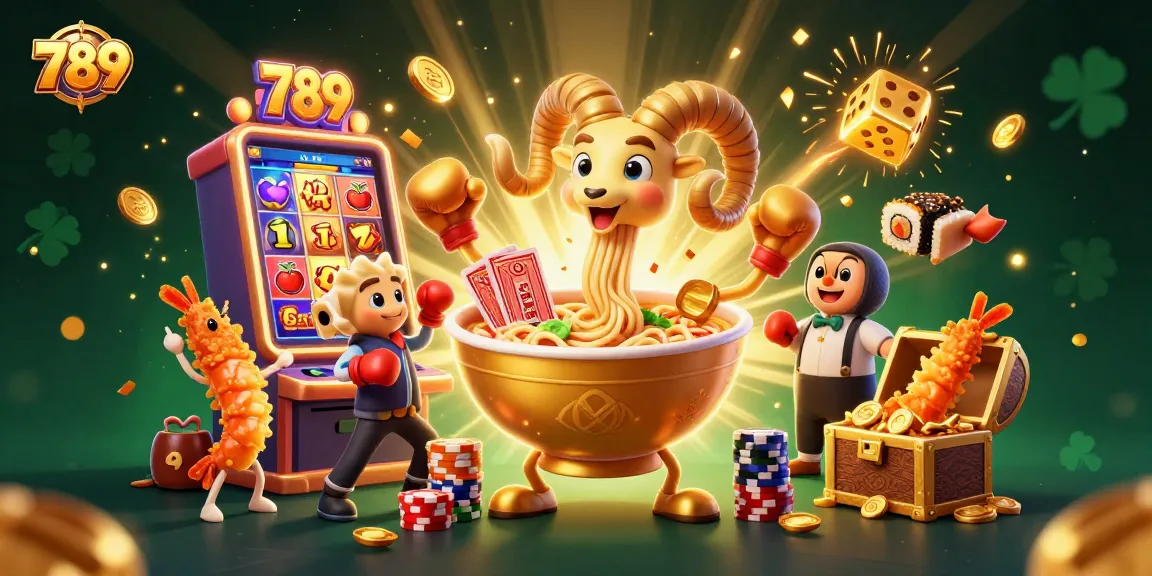 Experience the thrill of 789 with a vibrant illustration of casino excitement and rewards.